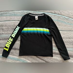 PINK Victorias Secret Women’s X SMALL Long-sleeve Logo Shirt